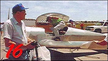 Heintz enters plane for the maiden flight