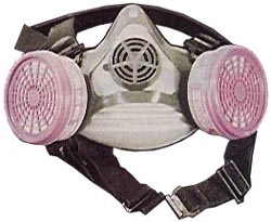 A charcoal filtered respirator