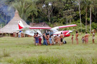 Visiting the jungle villages...