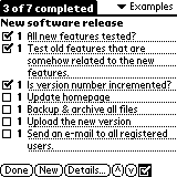 CheckList screen