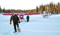 Bob with the snow shows on.