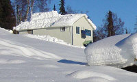 ...the cabin with the deep snow on the roof
