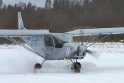 Flying in snow...