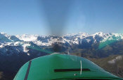 Fredy Hostettler's Swiss STOL CH 701 flying in the Alps