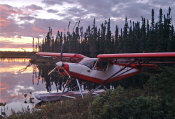 Fly-in Moose Camp in Alaska.