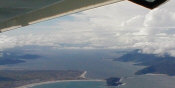 Flying along the Brazilian coast