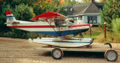 STOL CH 701 amphibian on the trailer