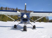 STOL CH 701 on wheel skis