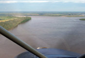 Flying the STOL CH 701 over the Mississippi River