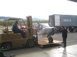 STOL CH 701 loaded in a container