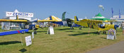 The three STOL aircraft at the Zenith display in the North Aircraft Display area at AirVenture