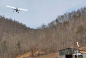 Flying from the farm...
