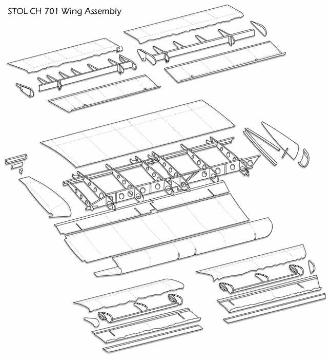 Click here for a detailed schematic of the STOL CH 701 Wing Assembly