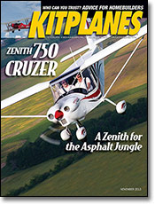 Kitplanes magazine, November 2013