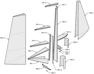 STOL Rudder Assembly Schematic