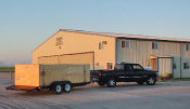 Picking up the crated kits at the Zenith Aircraft factory