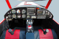 A custom ZODIAC XL instrument panel, with dual control sticks.