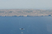 Flying cross country - over the Mediterranean Sea