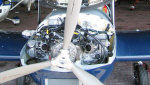 Custom geared BMW motorcycle engine installation