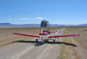 Landing in the desert...