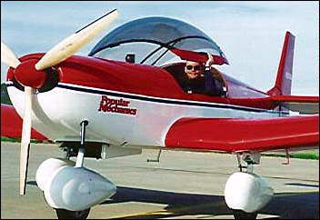 Builder Cliff Gromer in his newly completed ZODIAC