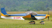 Flight training in the ZODIAC on a grass field.